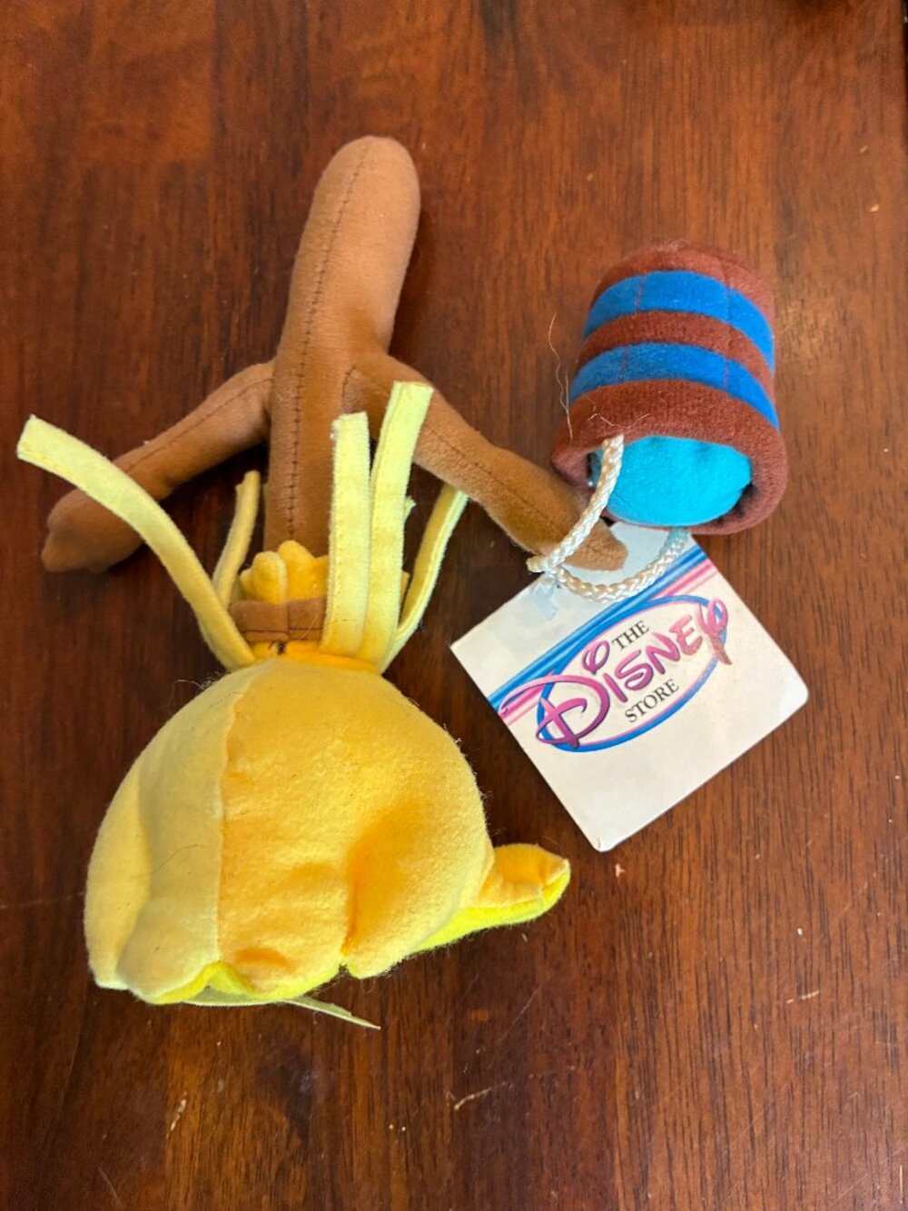 Vintage Disney Store Fantasia Sorcerers Apprentice Broom & Mop Bucket Plush 8"